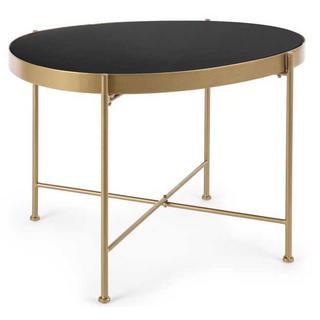 mutoni Table d'appoint Rashida doré 63x46  