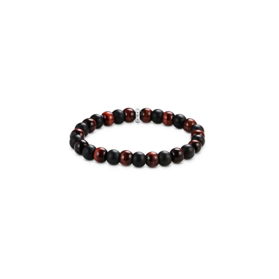 Armband mit Obsidian-Tigerauge-Perlen