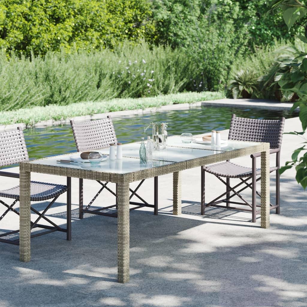 VidaXL Table de jardin rotin synthétique  