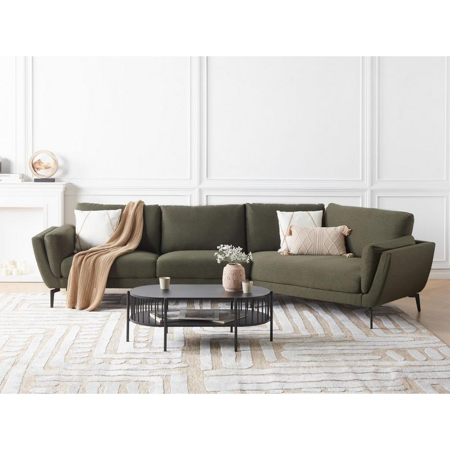 Beliani Canapé 3 places en Tissu Traditionnel KANSSELI  