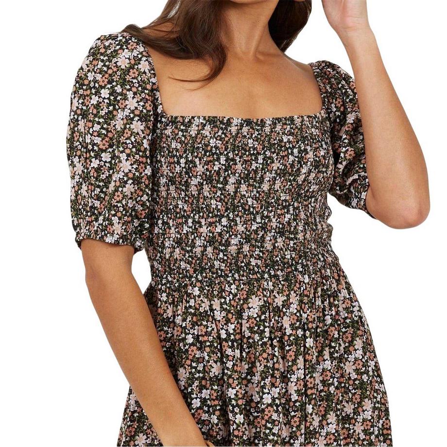 Brave Soul Robe Courte Manches Bouffantes Motiftyle Floral  