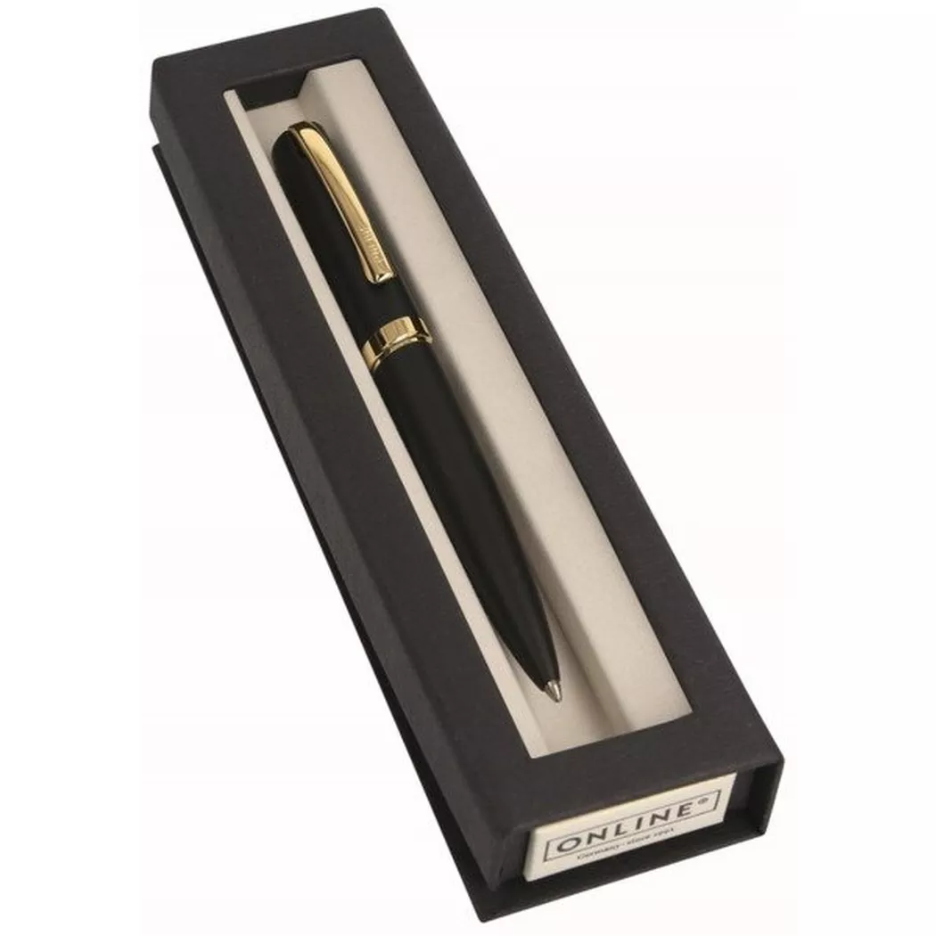 Online -  Kugelschreiber Eleganza, slimsy box, Gold