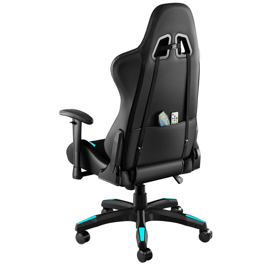 Tectake Chaise de gaming TARTAROS forme ergonomique avec dossier réglable  