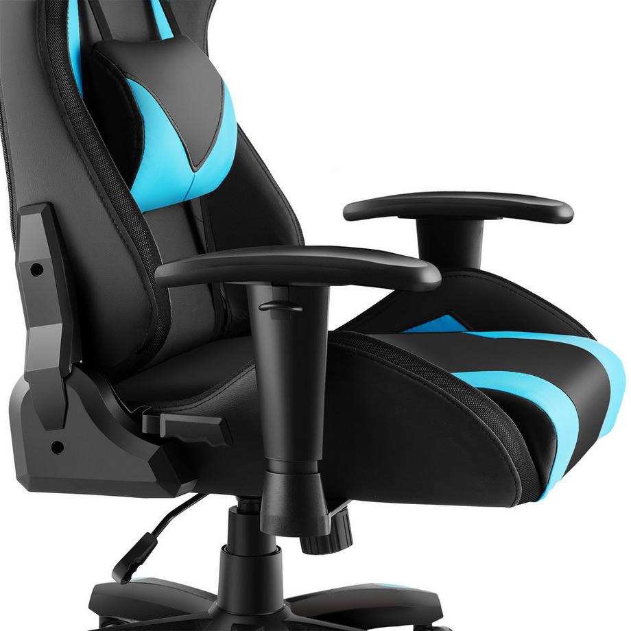 Tectake Chaise de gaming TARTAROS forme ergonomique avec dossier réglable  