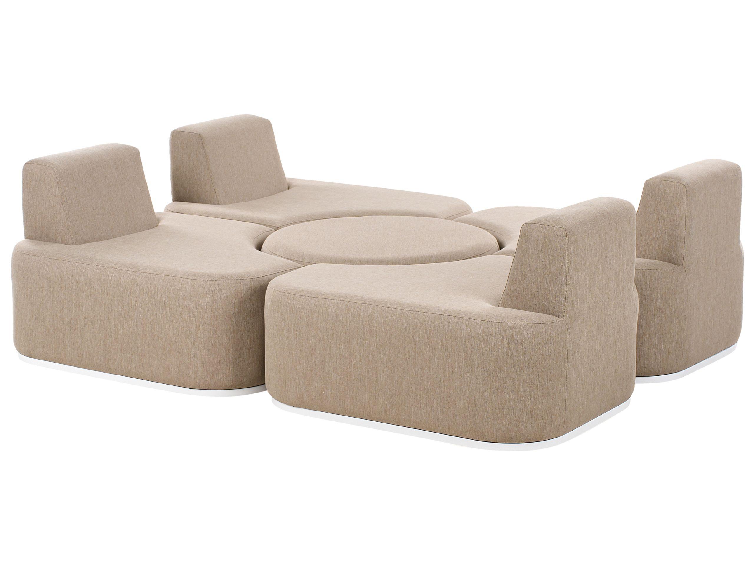 Beliani Salotto da giardino en Tessuto Scandinavo FABRO  