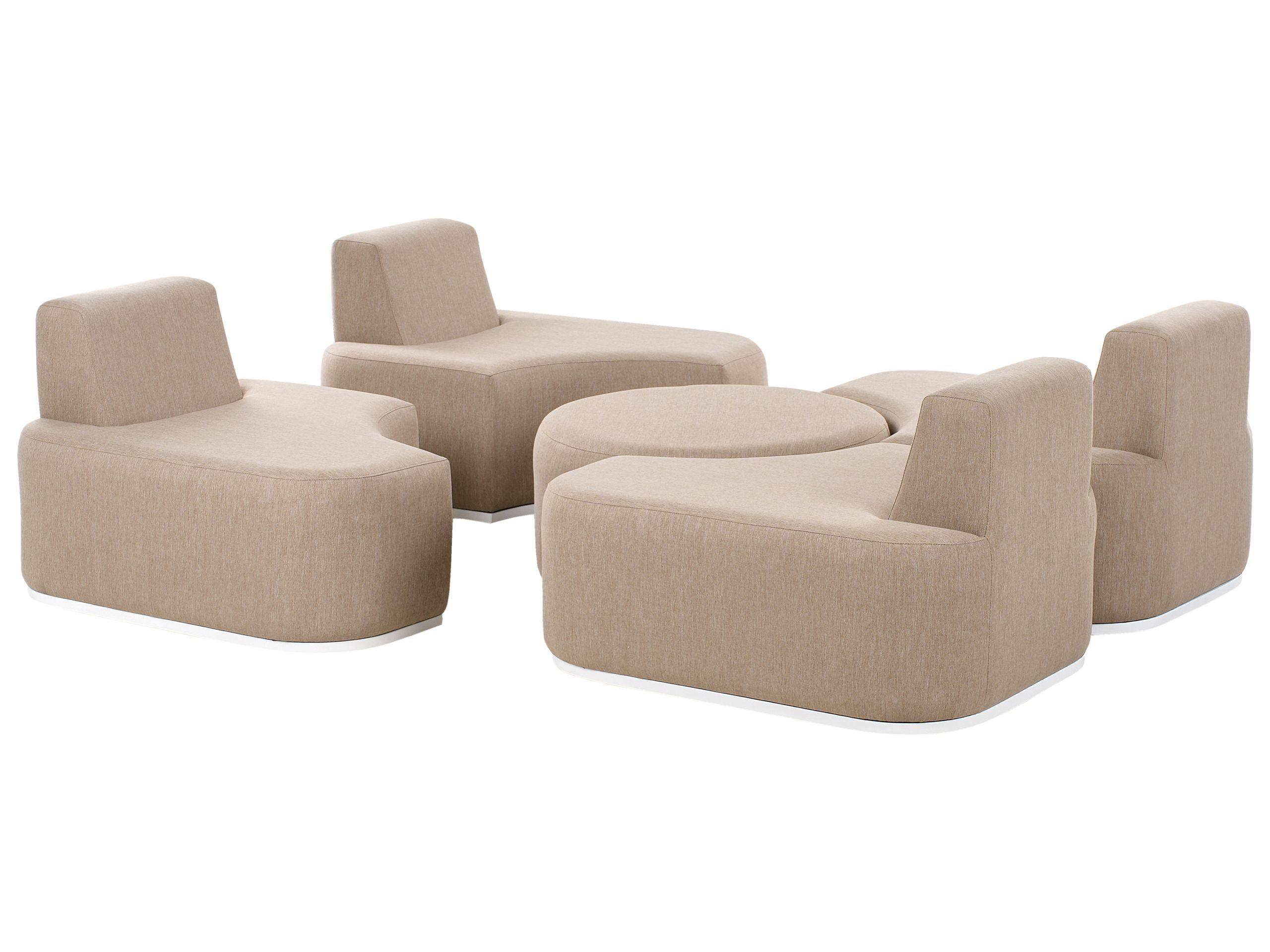 Beliani Salotto da giardino en Tessuto Scandinavo FABRO  