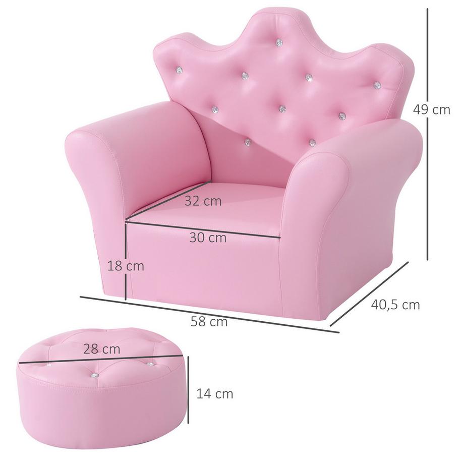 HOMCOM Fauteuil enfant  