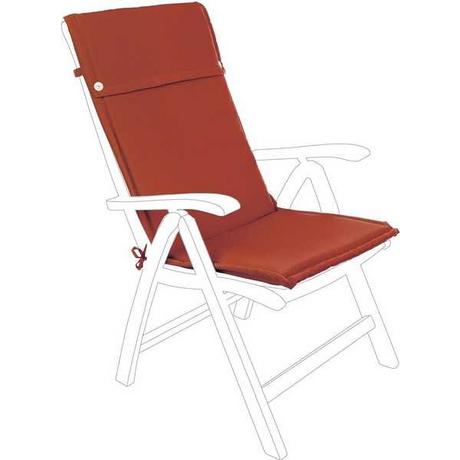 mutoni Coussin pour chaise de jardin à dossier haut orange-rouge  