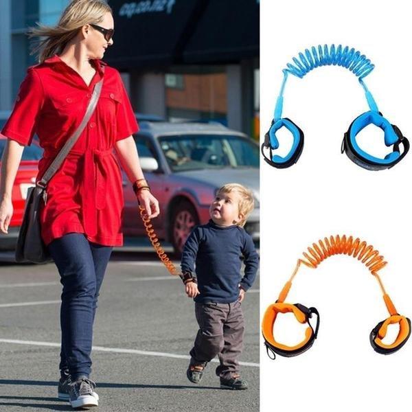 eStore  Laisse élastique de sécurité enfant (attachable au poignet) 2m - Bleu 