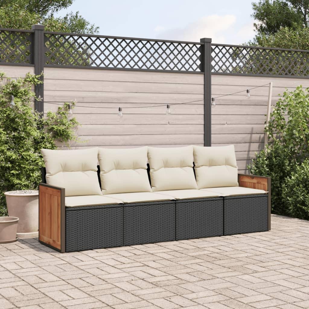 VidaXL set divano da giardino Polirattan  