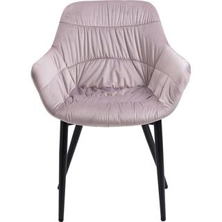 mutoni Fauteuil velours rose  