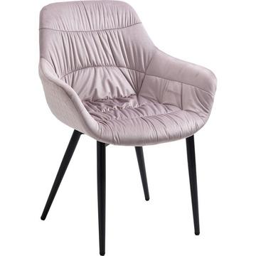 Fauteuil velours rose