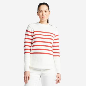 Pullover donna vela a righe cotone