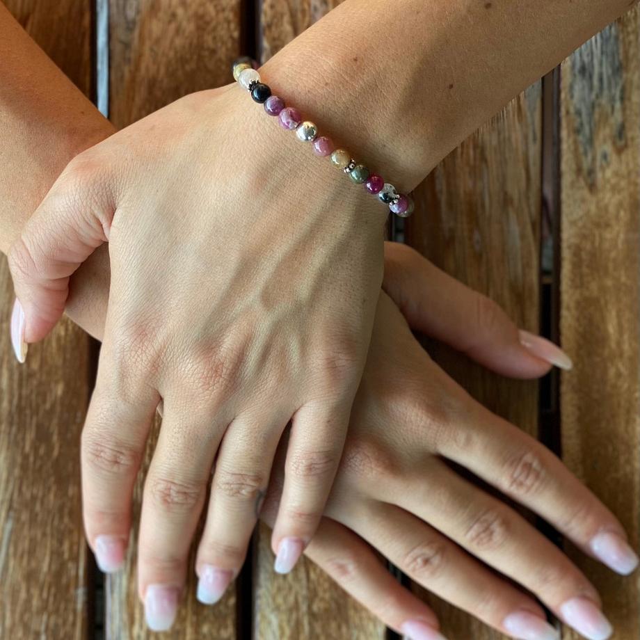 Balibay  Kunda  Armband mit Turmalin Steinen & 925 Silber 