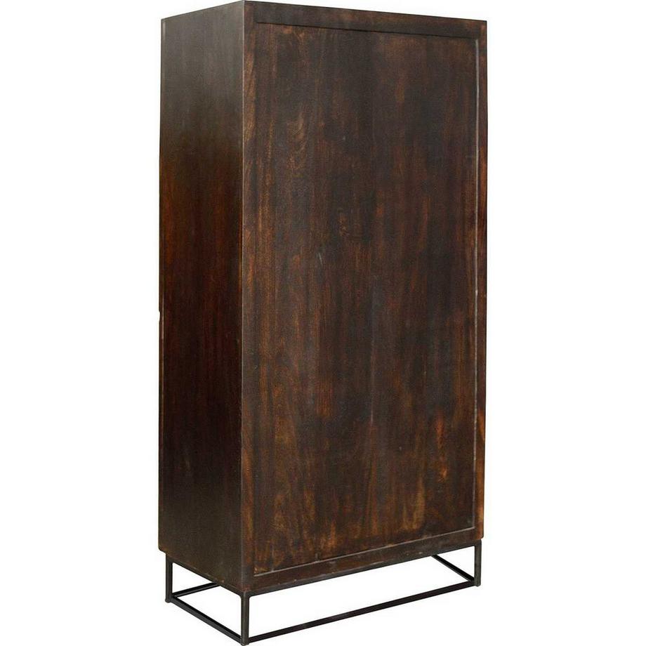 mutoni Schrank Hieroglyph Mango dunkelbraun 90x180  