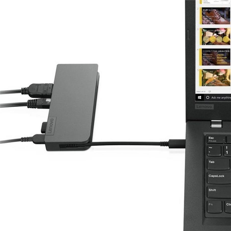 lenovo  4X90S92381 Notebook-Dockingstation & Portreplikator Kabelgebunden USB 3.2 Gen 1 (3.1 Gen 1) Type-C Grau 