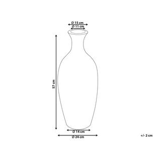 Beliani Dekovase aus Terrakotta Klassisch KARDIA  
