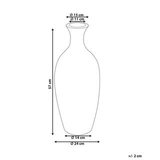 Beliani Vase décoratif en Terre cuite Rustique KARDIA  