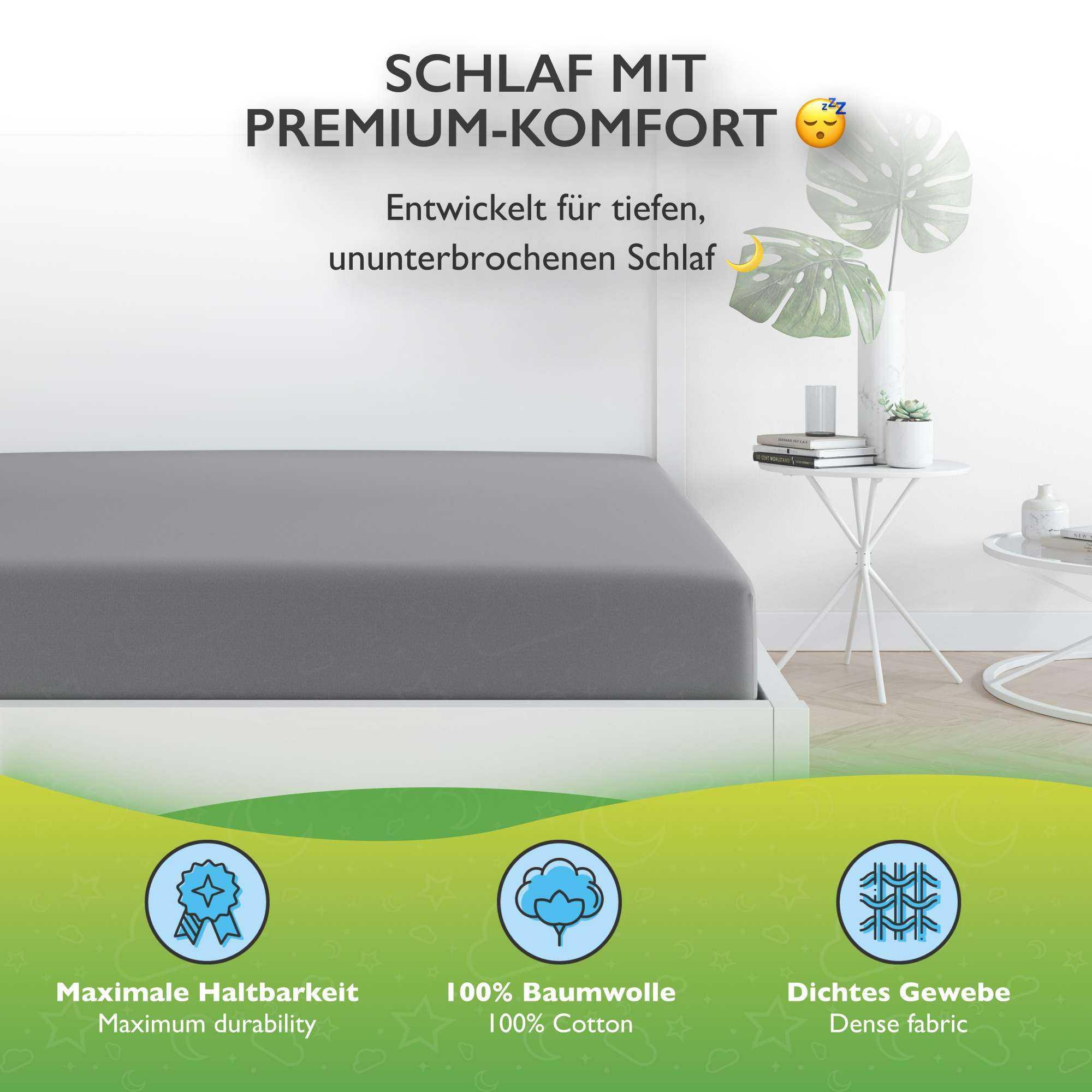 etérea Himmlische Qualität Topper Drap housse Comfort Jersey  