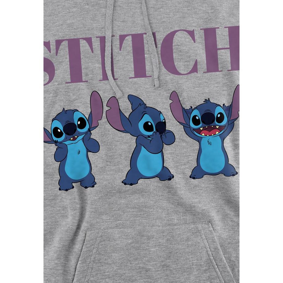 Lilo & Stitch Stitch Bedruckter Kapuzenpullover  