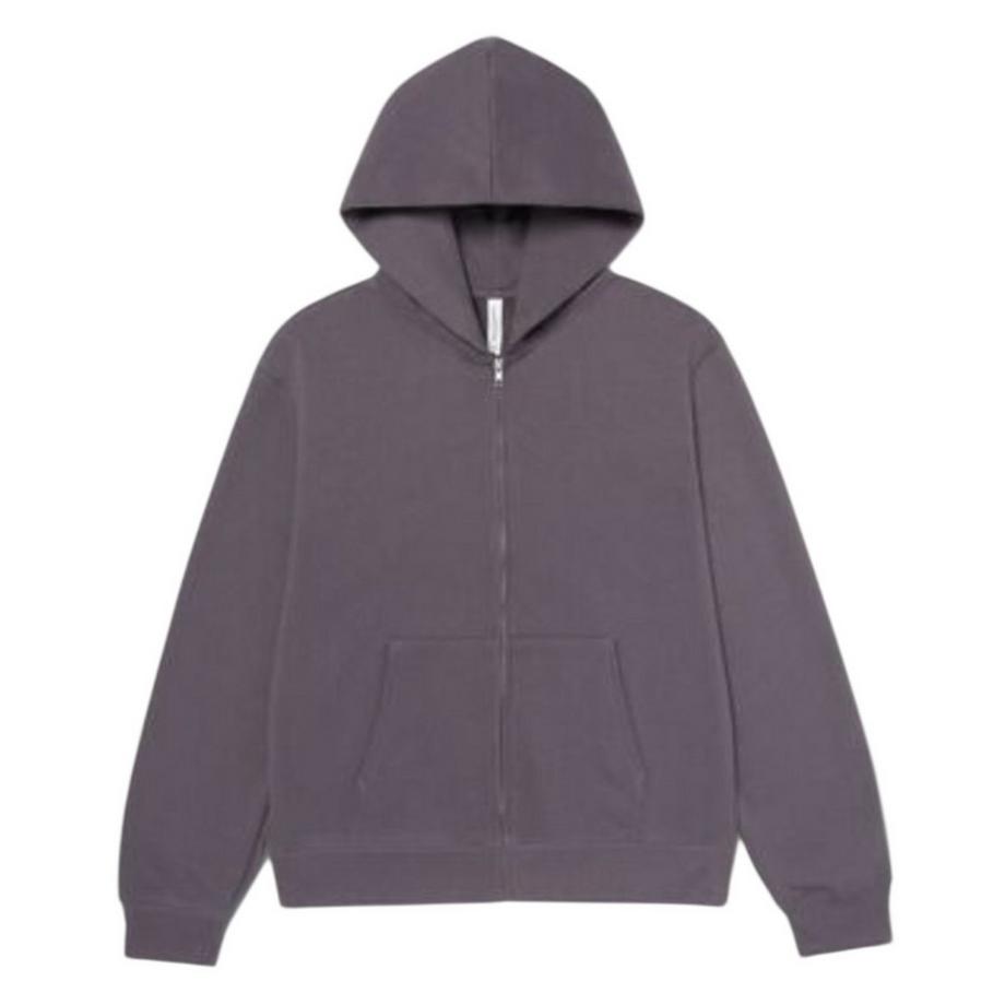 Felpa Con Cappuccio E Zip Intera Pesante Pesante
