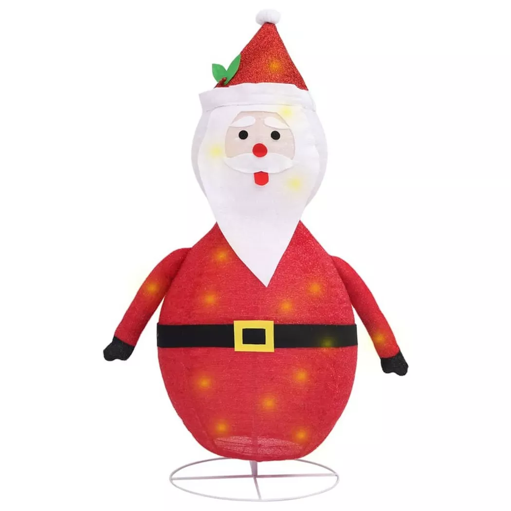 vidaXL Figurine de Père Noël à LED Tissu 120 cm