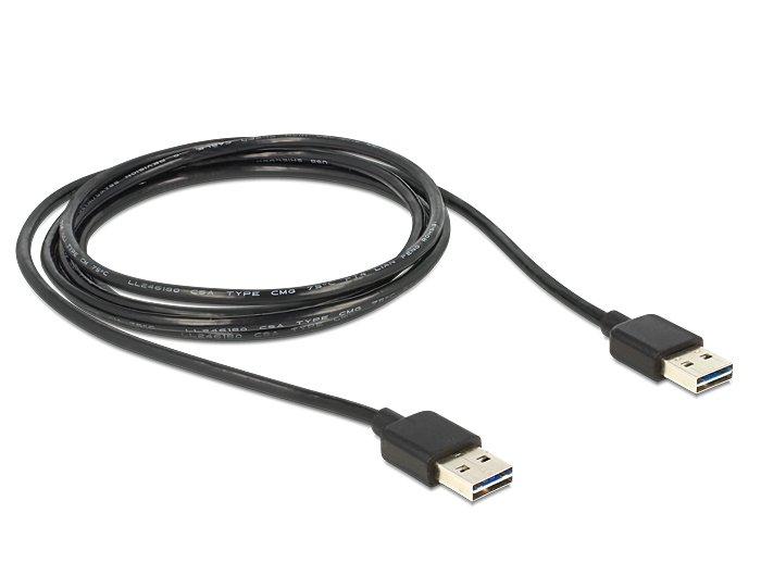 DeLock  85556 cavo USB 2 m USB 2.0 USB A Nero 