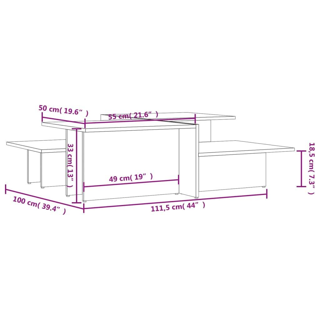 VidaXL Couchtisch holzwerkstoff  