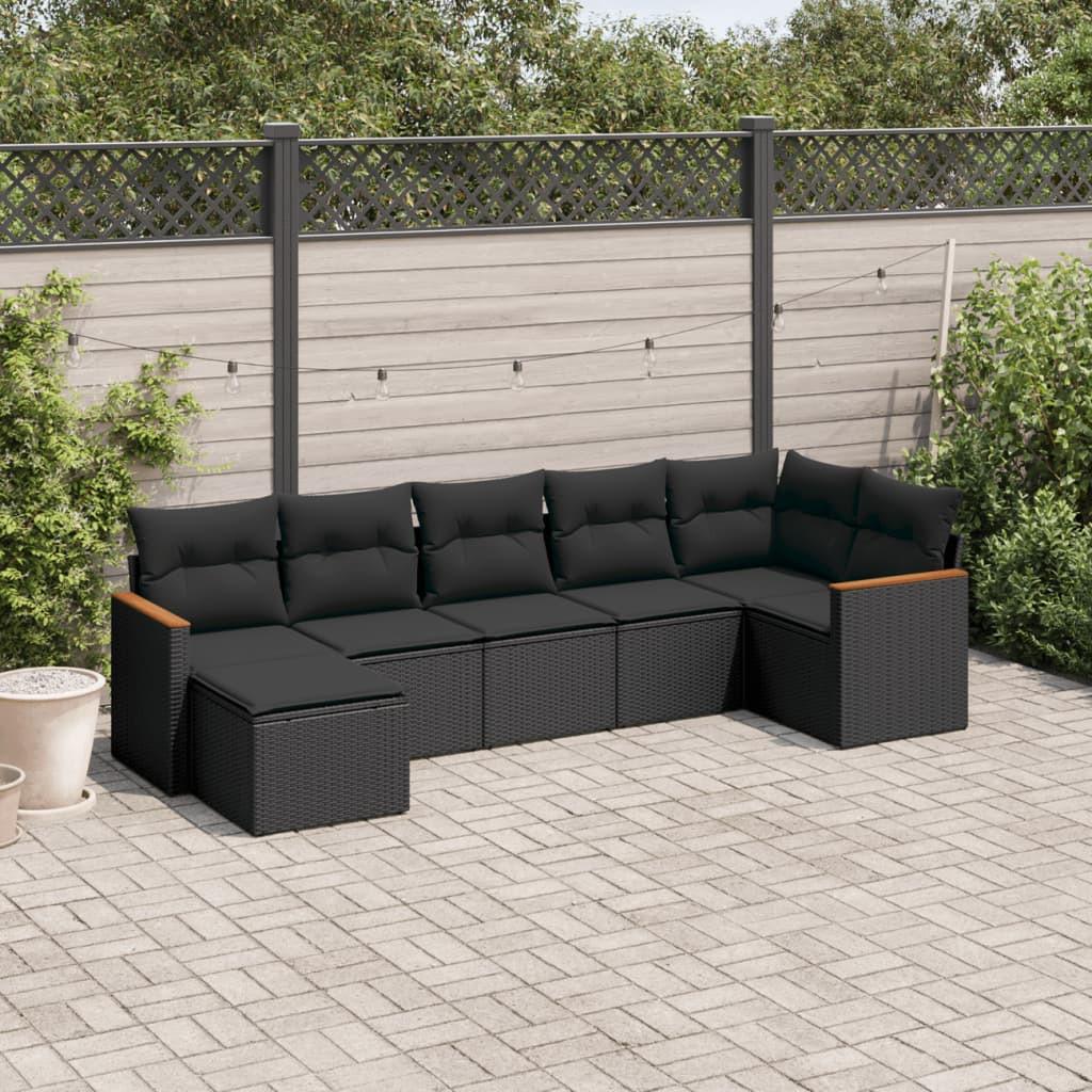 VidaXL set divano da giardino Polirattan  