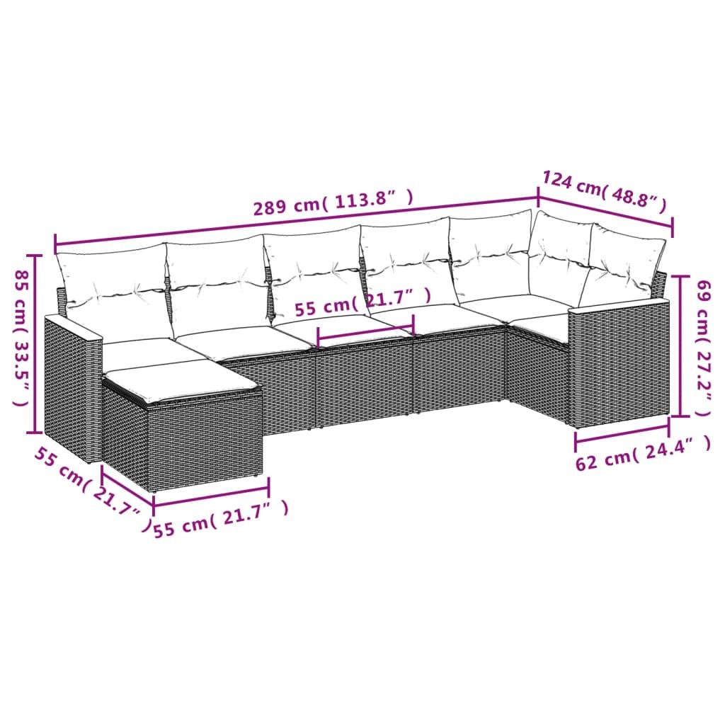 VidaXL Garten sofagarnitur poly-rattan  