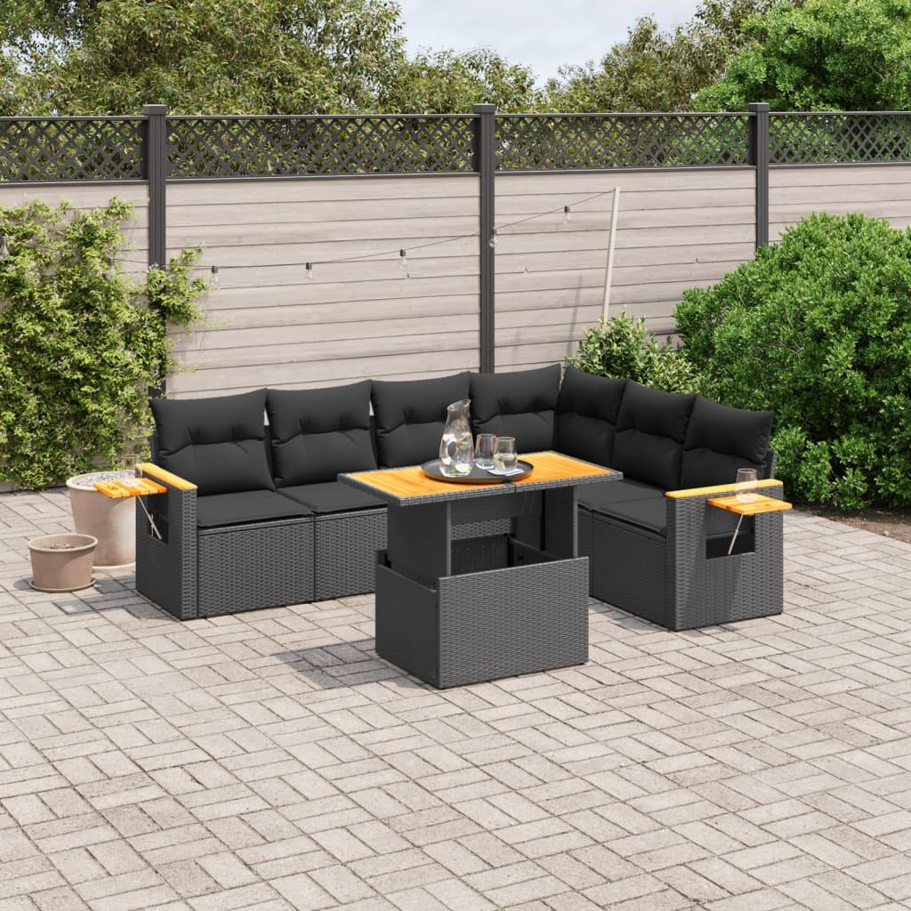 VidaXL Ensemble de canapés de jardin rotin synthétique  