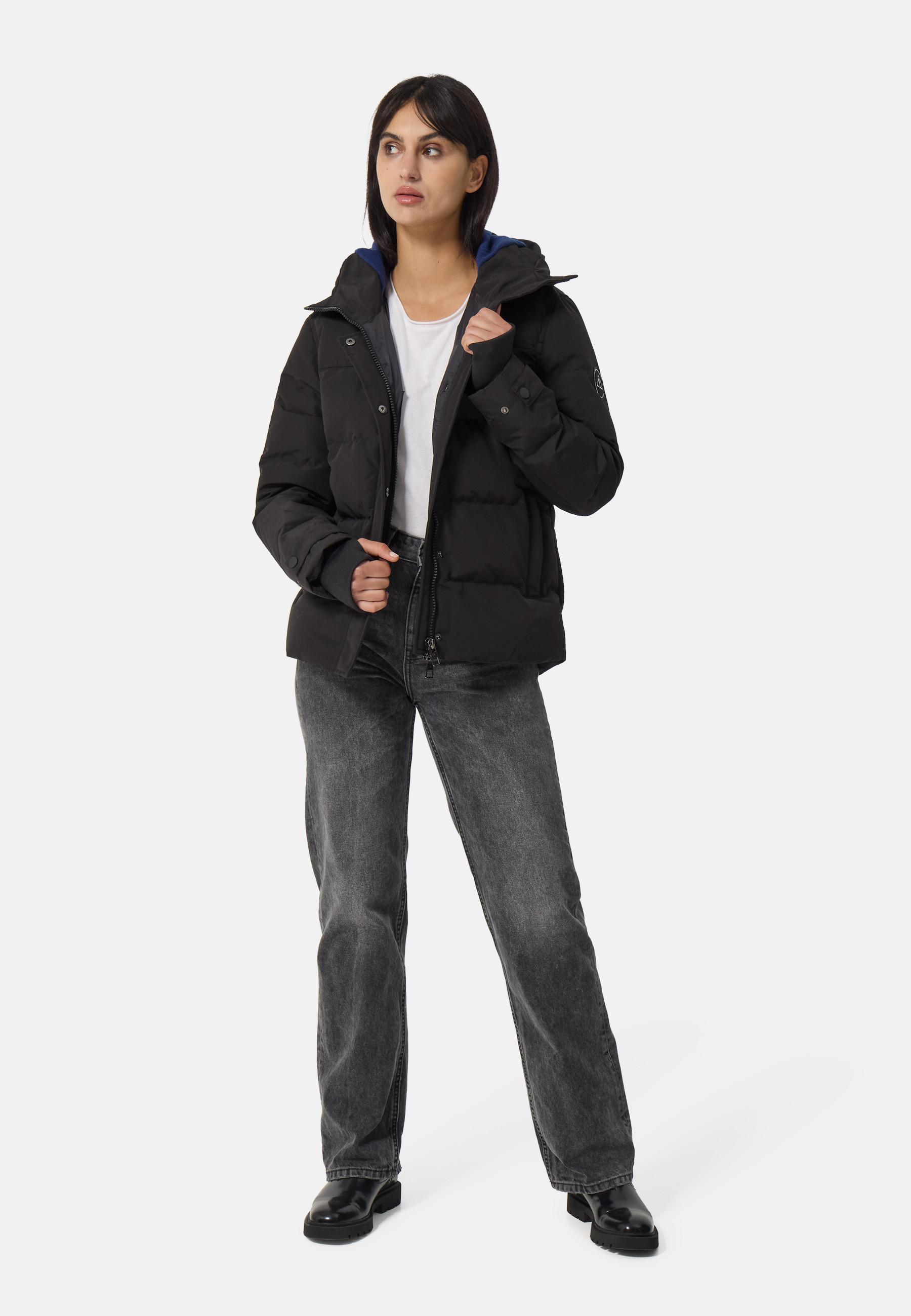 CASH-MERE.CH Parka in piumino con cappuccio e fodera in cashmere  