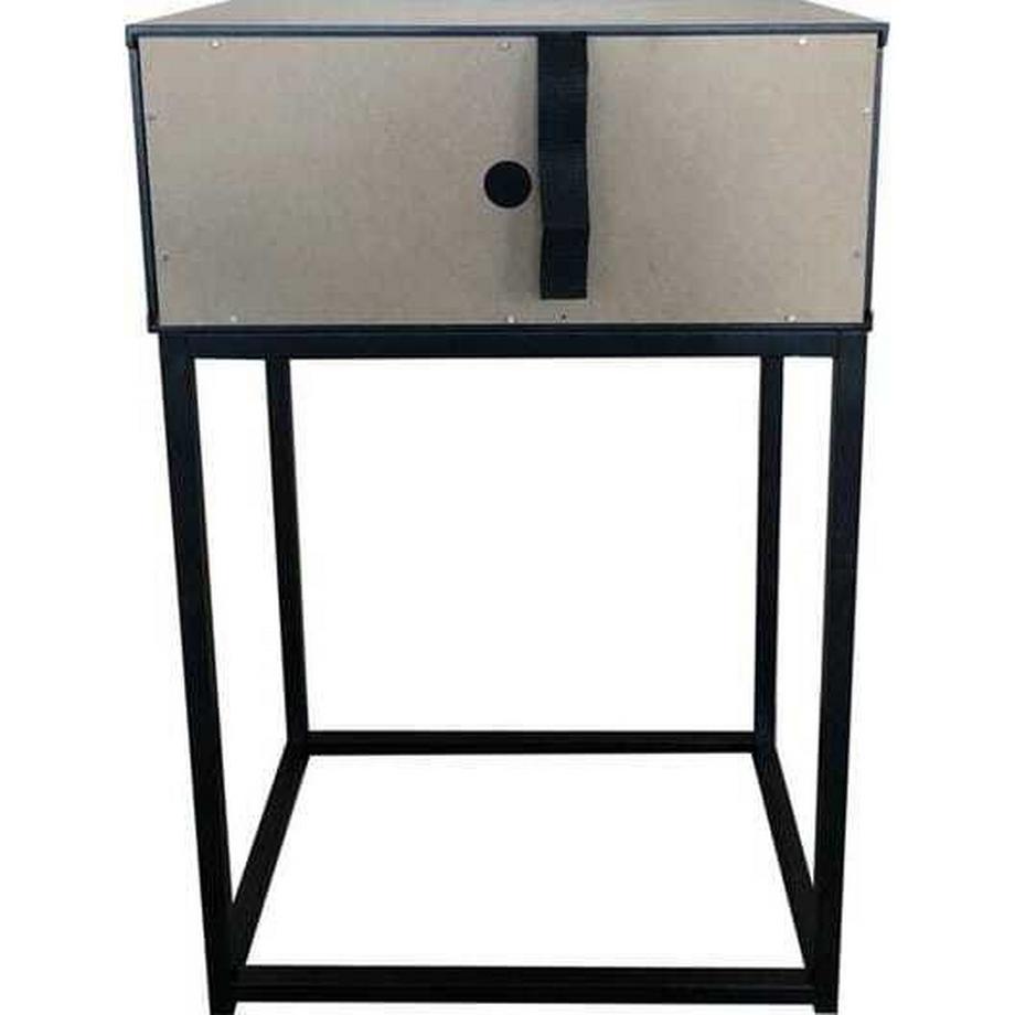 mutoni Comodino in legno Myrta nero  