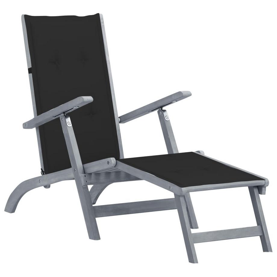 Chaise longue bois d'acacia