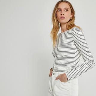 La Redoute Collections  T-shirt marinière col rond 