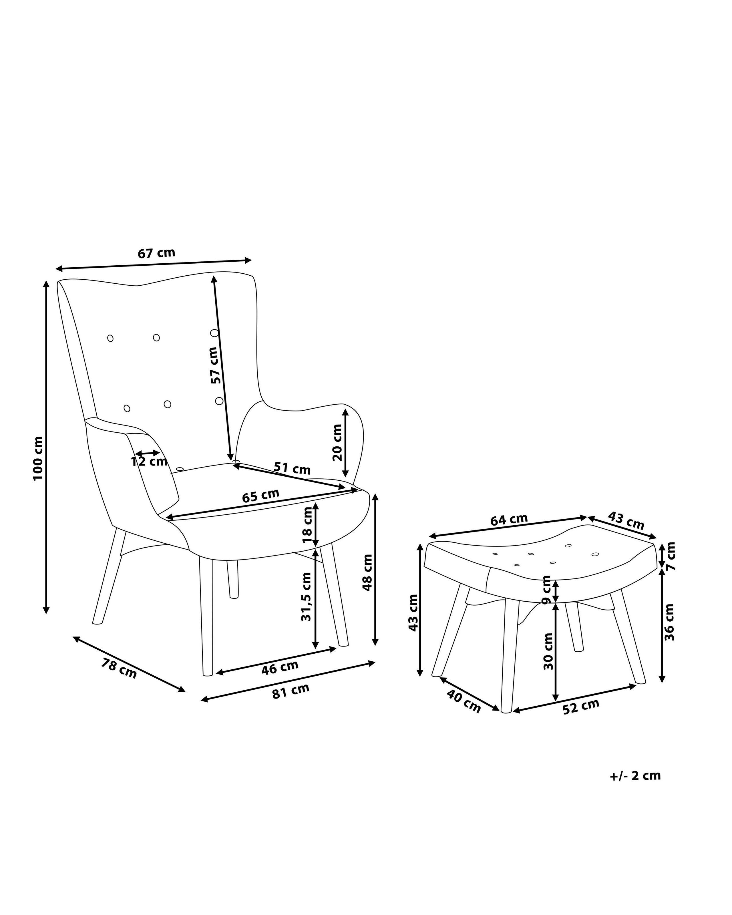 Beliani Fauteuil en Polyester Rétro VEJLE  