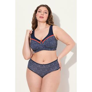 Ulla Popken  Soutien-gorge de maintien sans armatures, imprimé rétro - bonnet C-F 