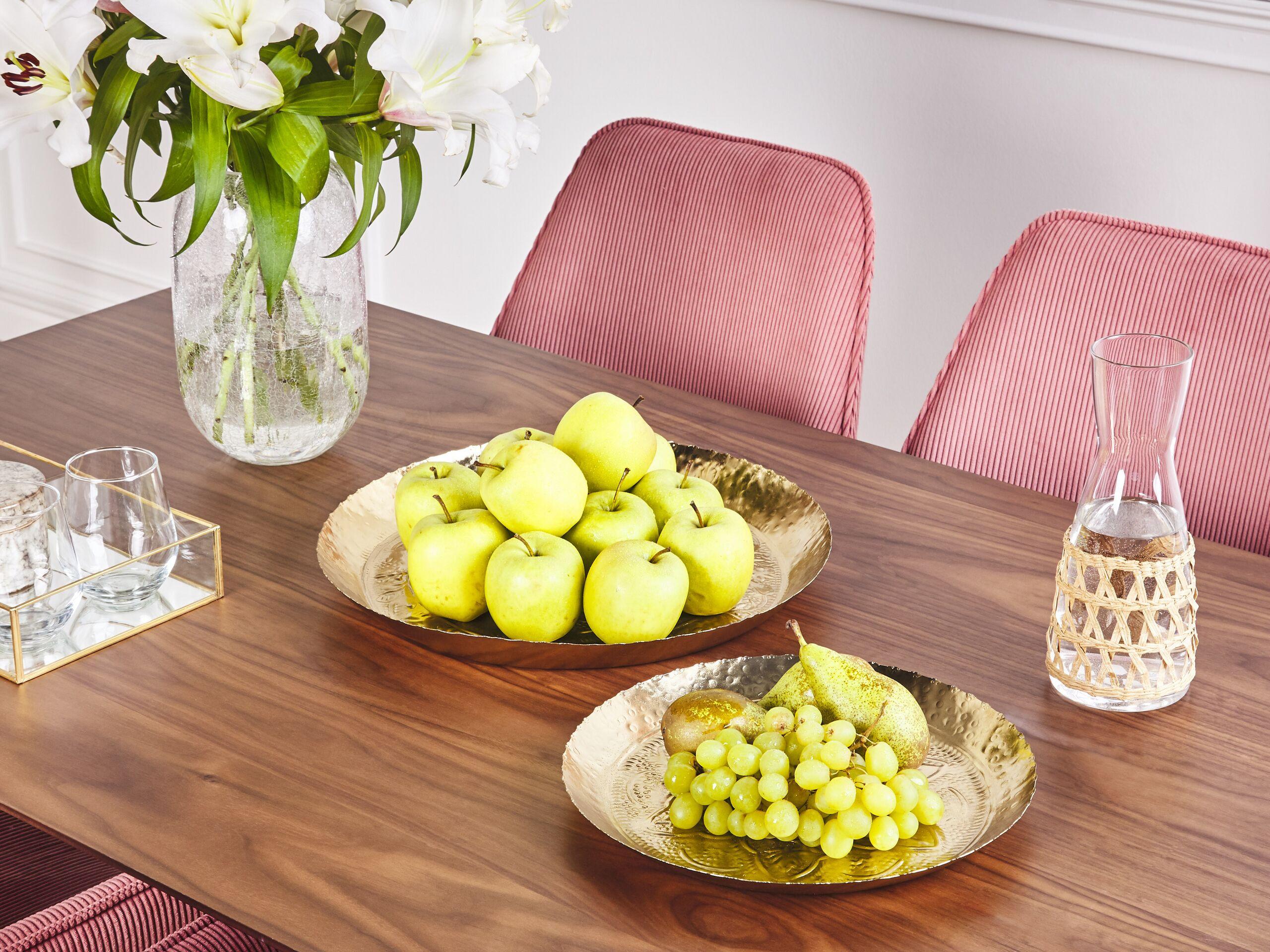 Beliani Dekotablett 2er Set aus Eisen Glamourös SADANE  