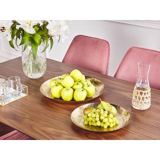 Beliani Dekotablett 2er Set aus Eisen Glamourös SADANE  