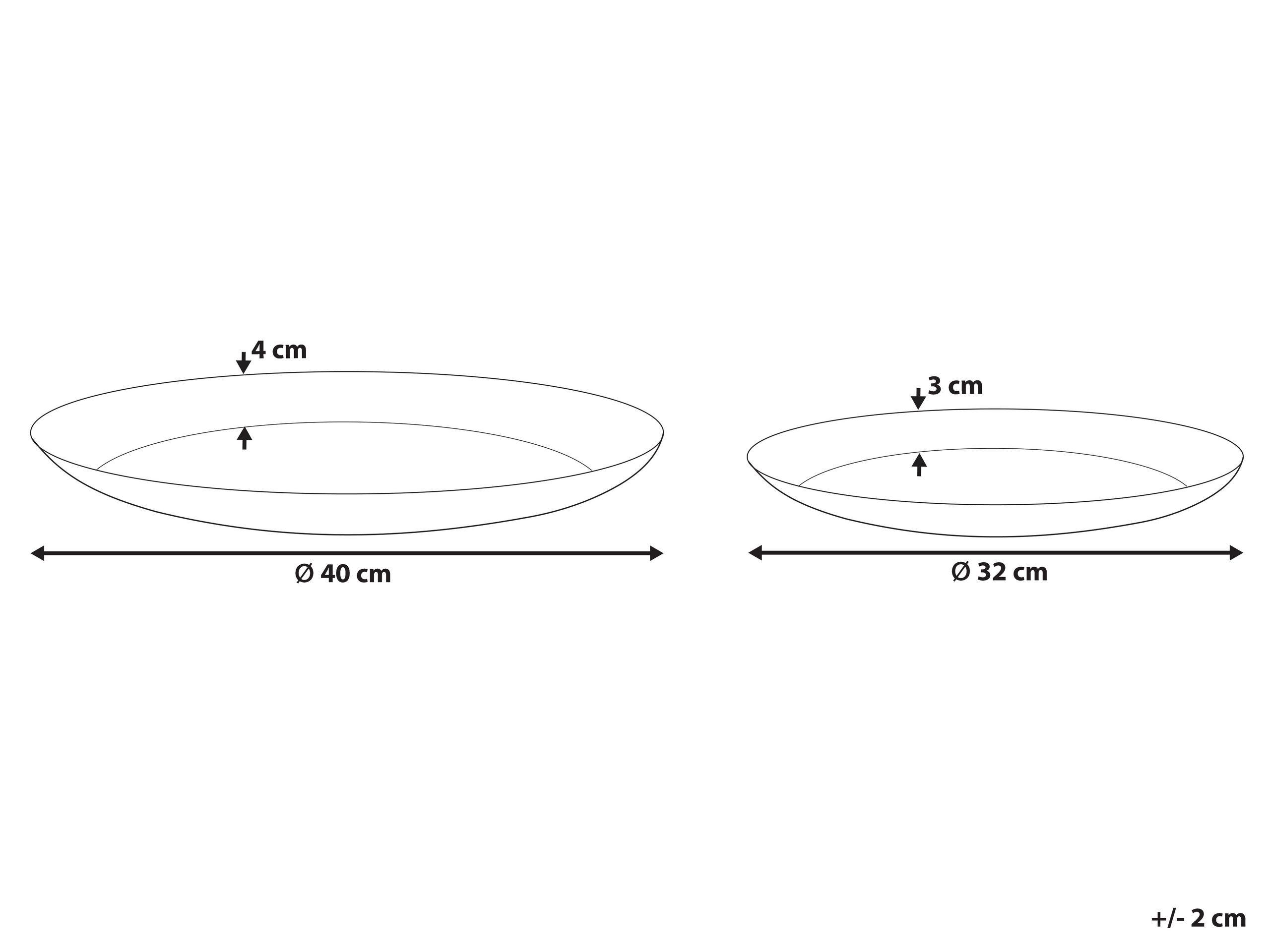Beliani Dekotablett 2er Set aus Eisen Glamourös SADANE  