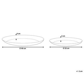 Beliani Dekotablett 2er Set aus Eisen Glamourös SADANE  
