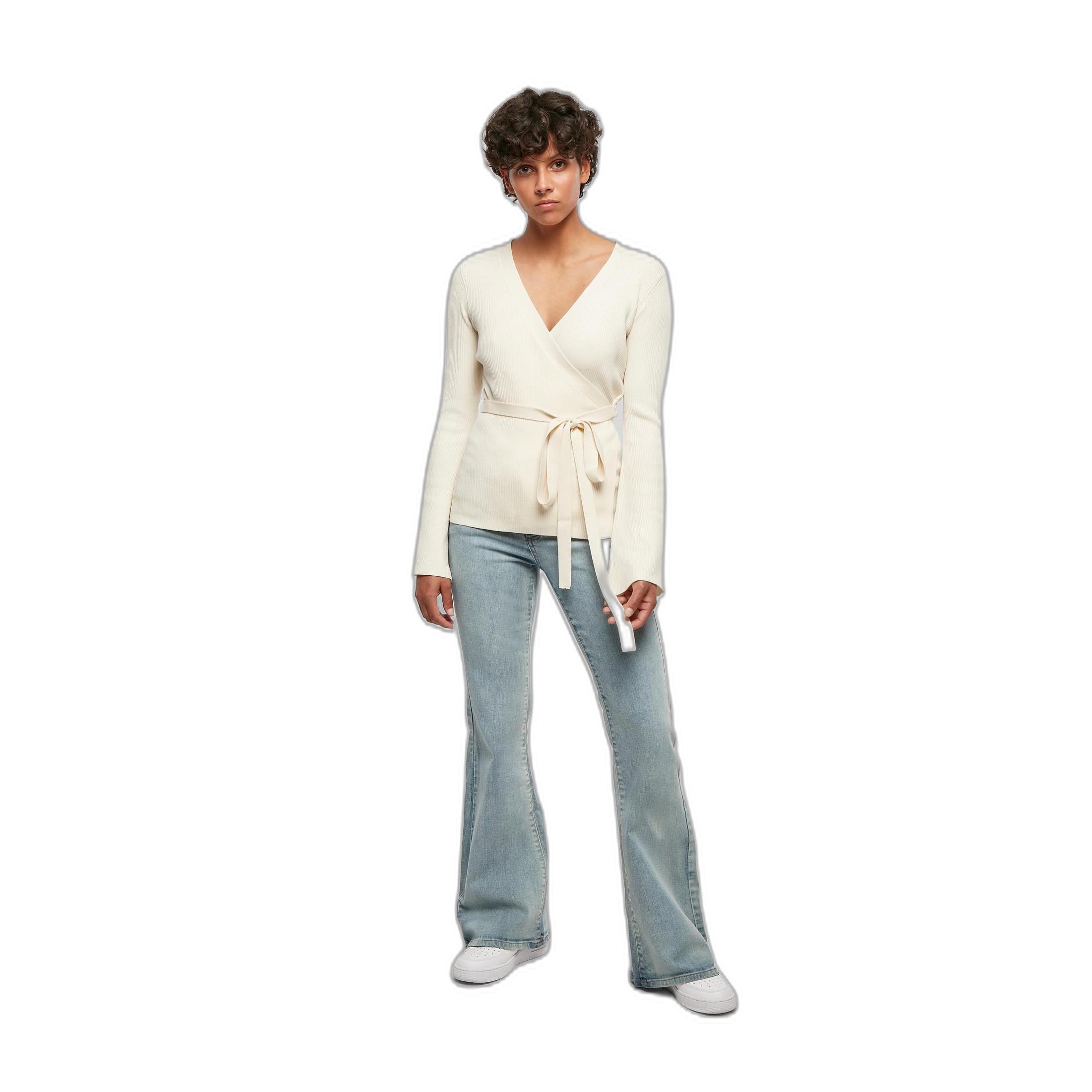 URBAN CLASSICS Gerippte Strick Wickeljacke  