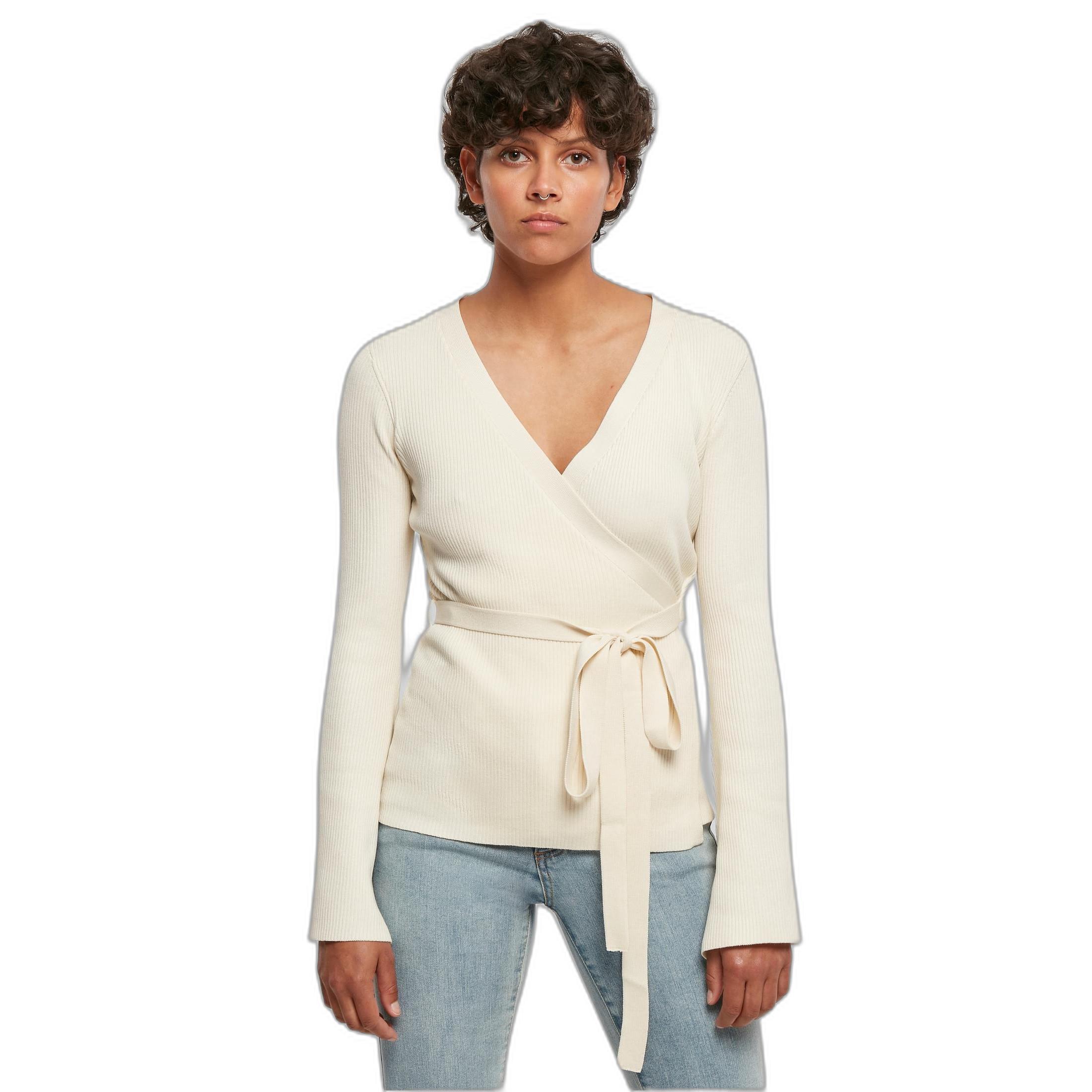 URBAN CLASSICS Gerippte Strick Wickeljacke  