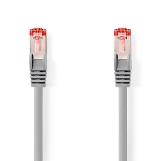 Nedis  Câble réseau CAT6 | RJ45 Mâle | RJ45 Mâle | S/FTP | 0,15 m | Rond | LSZH | Gris | Étiquette 