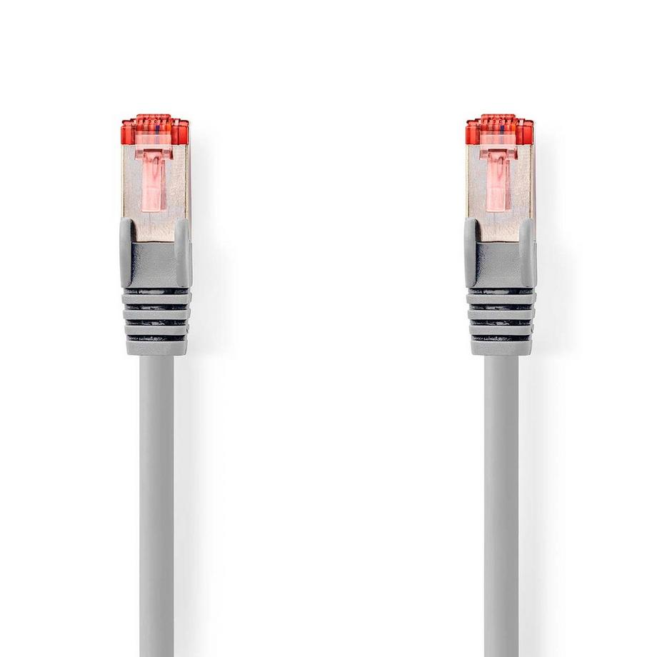 Câble réseau CAT6 | RJ45 Mâle | RJ45 Mâle | S/FTP | 0,15 m | Rond | LSZH | Gris | Étiquette