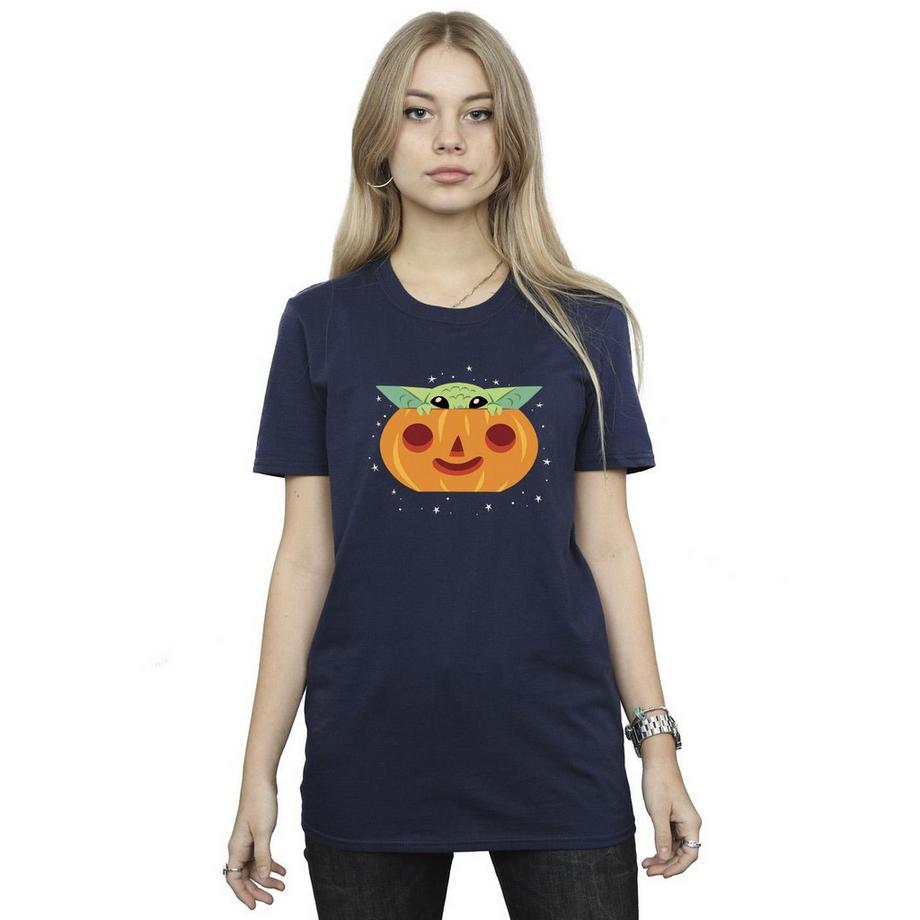 STAR WARS T-Shirt The Mandalorian con stampa Grogu zucca  