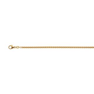 MUAU Schmuck  Collier Zopf Gelbgold 750, 2.5mm, 40cm 