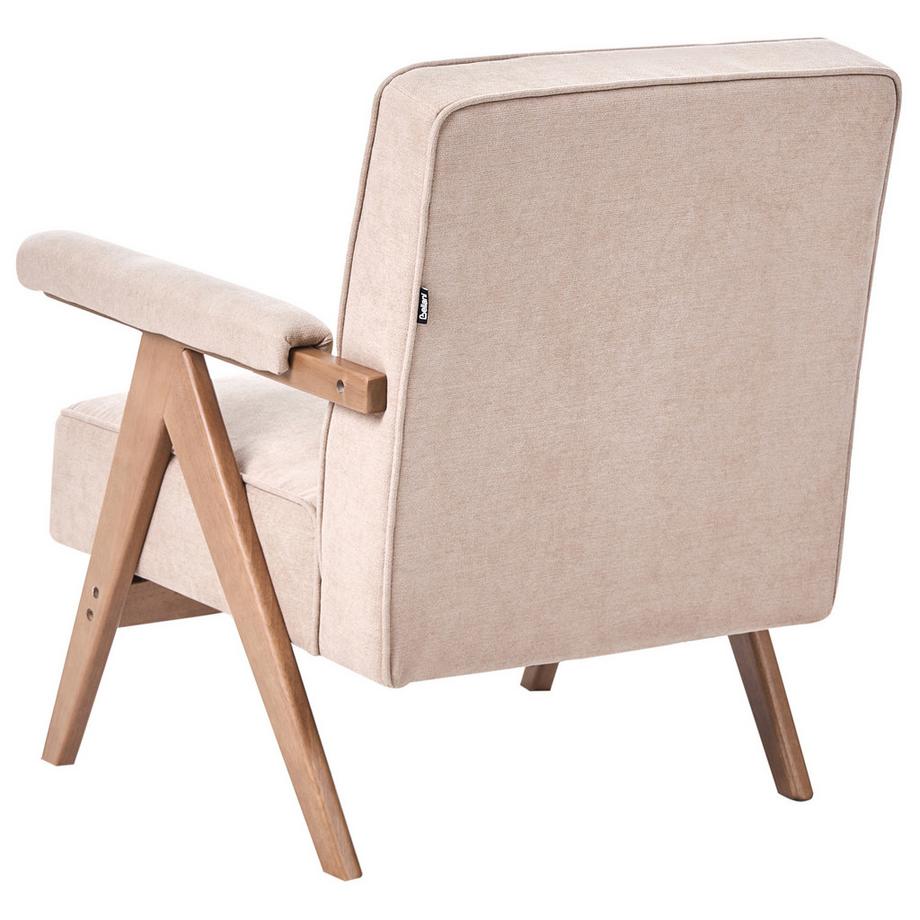Beliani Fauteuil en Lin synthétique Minimaliste EVJE  