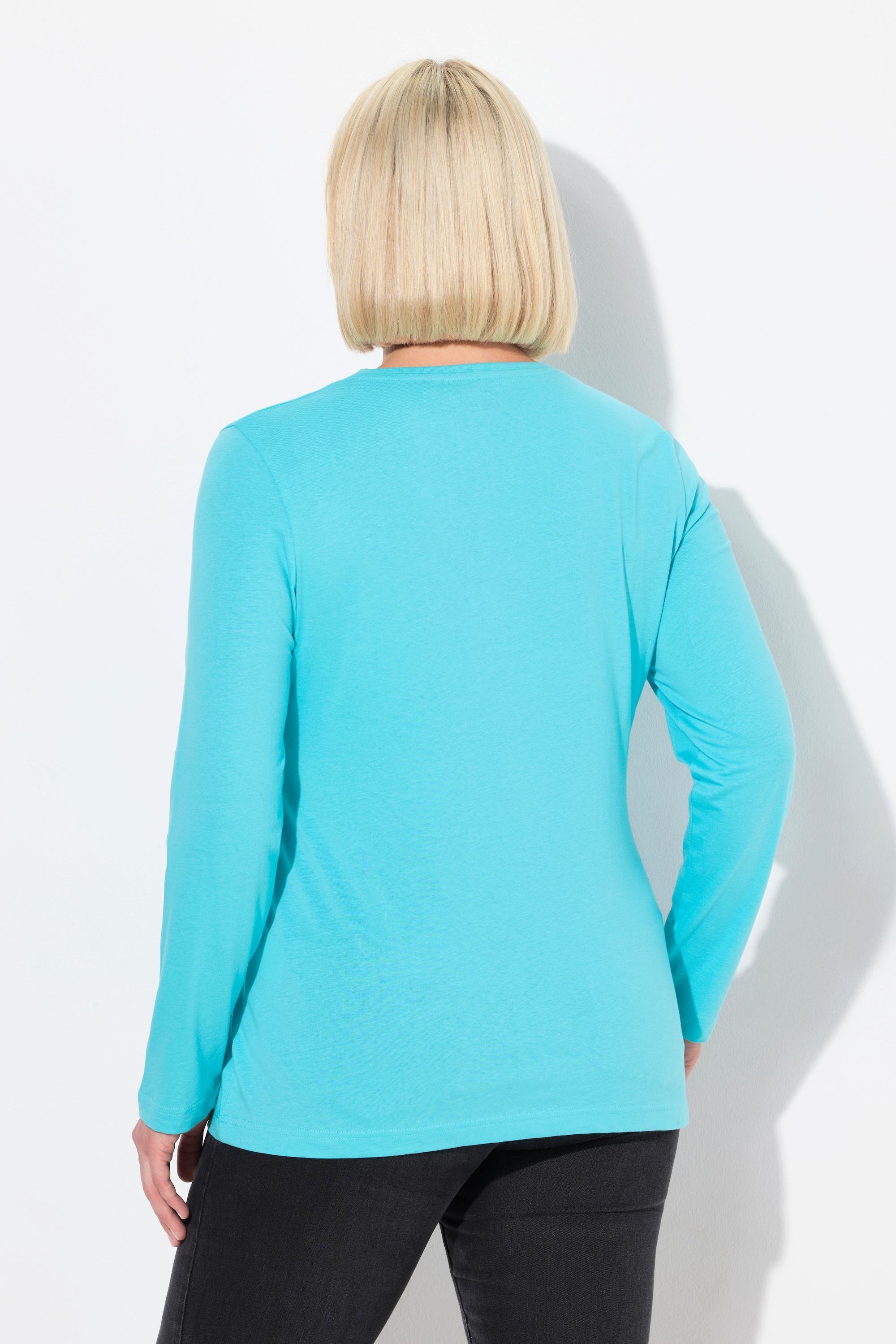 Ulla Popken Maglia Slim Maniche Lunghe Girocollo  