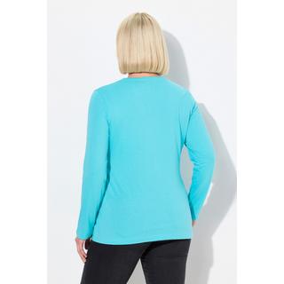 Ulla Popken Maglia Slim Maniche Lunghe Girocollo  